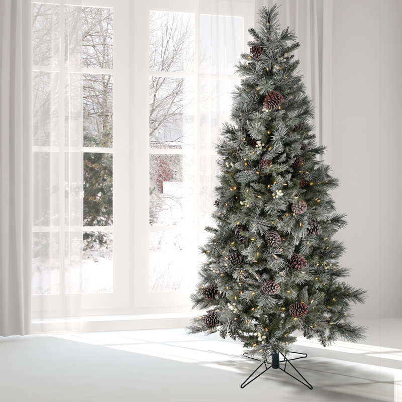 The Holiday Aisle® Twinkle Glistening 7' Green Pine Artificial